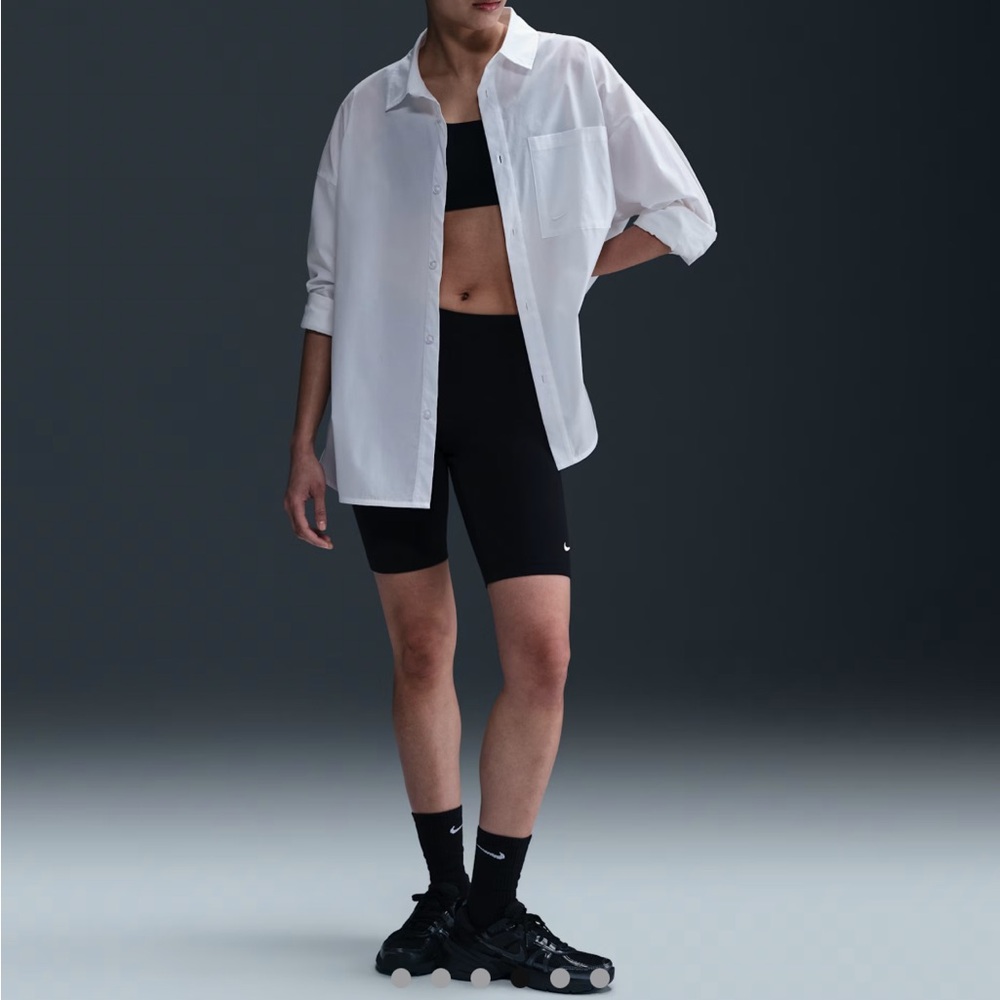 NWT Nike oversize loose fit button down top - size small - Picture 3 of 10